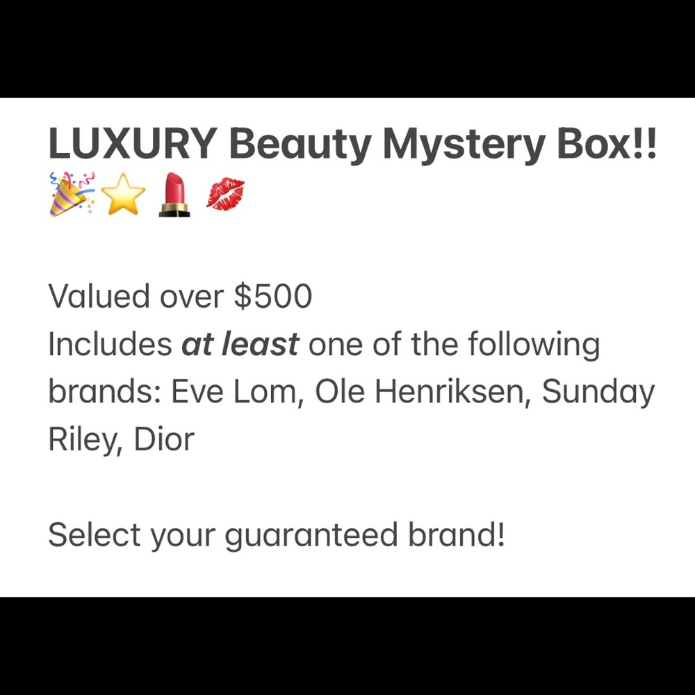 ULTRA LUXURY Beauty Mystery box!! Valued over $500